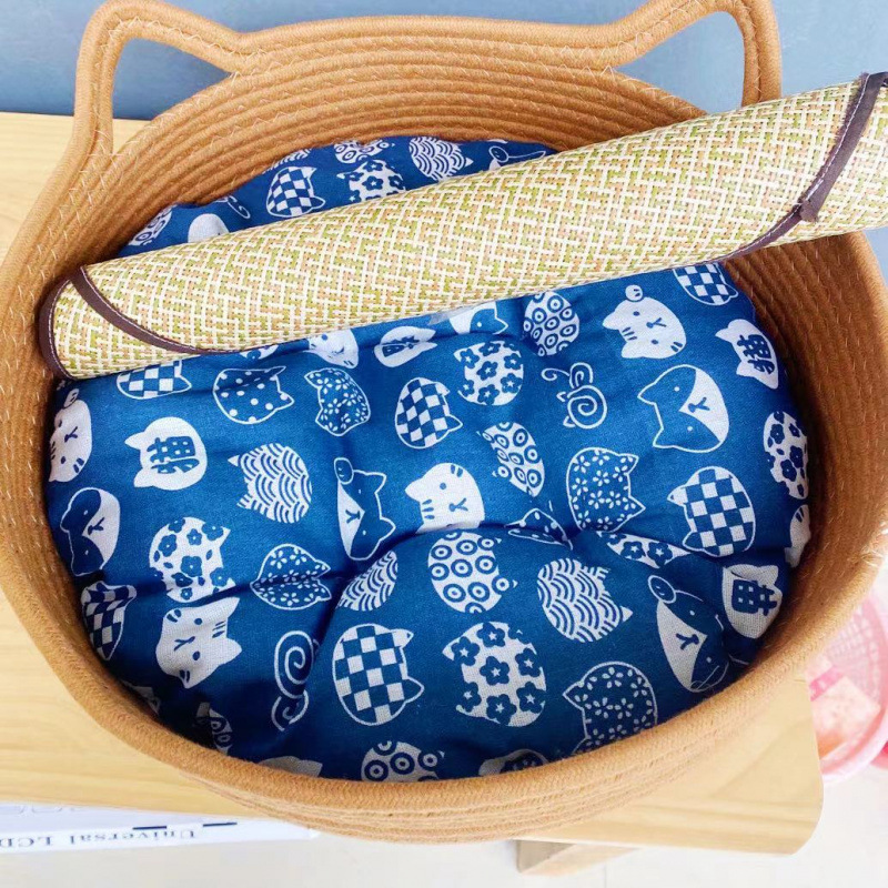 [더러움 방지 고급] 슈가 컬러 네스트 + 블루 캣 매트 + 작은 매트