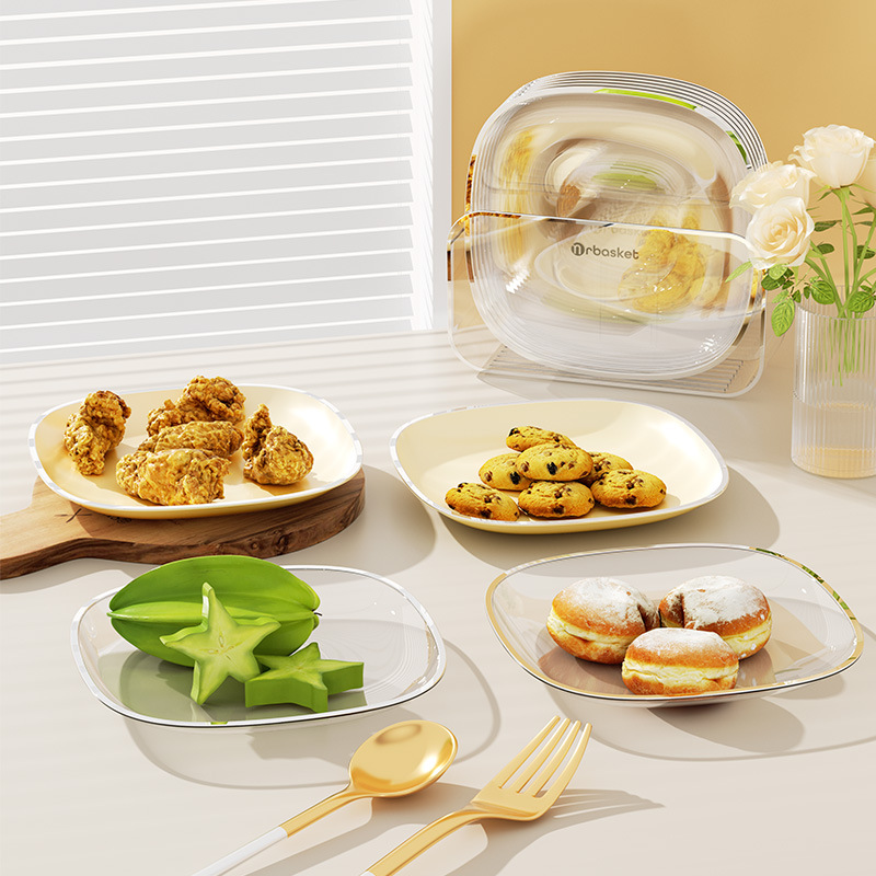 Crema de viento plato de hueso Placa de hueso de plástico para el hogar plato de fruta de grado alimenticio plato de escritorio plato pequeño plato de basura
