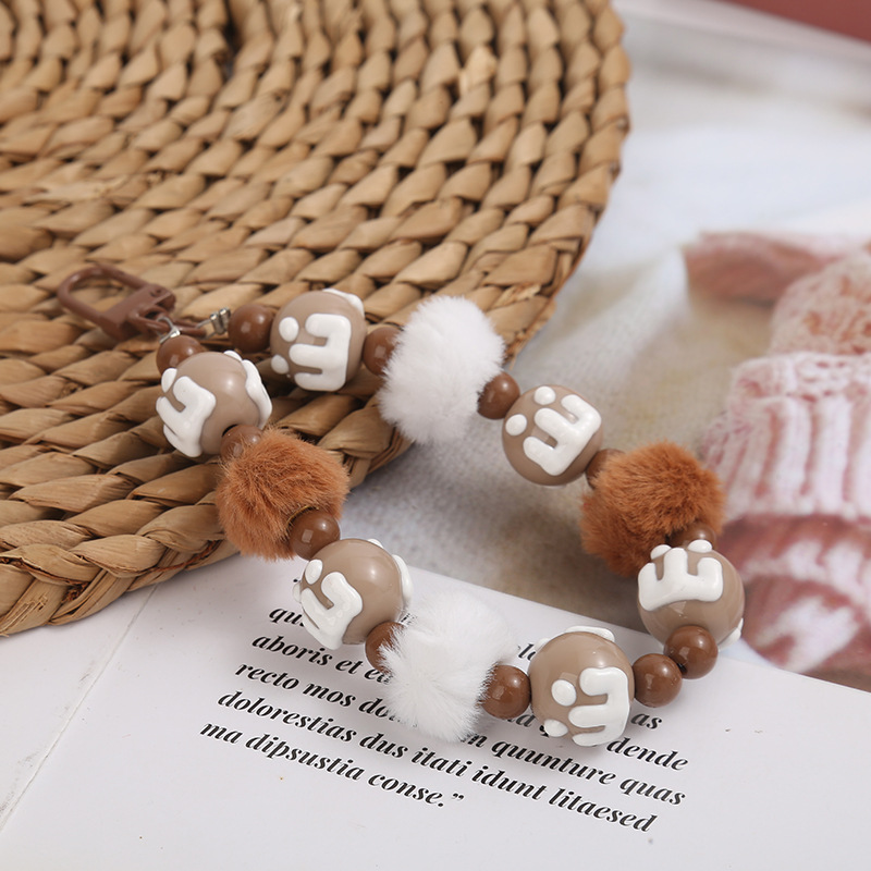 Nuevas letras creativas cuentas colgantes de teléfonos móviles bolsos bolsas de pelo llaveros de automóviles joyas colgantes caja ciega en vivo