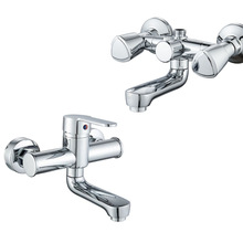 冷热水开关卫生间暗装双把太阳能淋浴混水阀电镀浴室水龙头