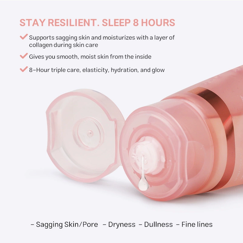 Collagen Night Wrapping Mask (KLRANKO) 75 ml — Moisturizing, Soft Exfoliating, With Applicator