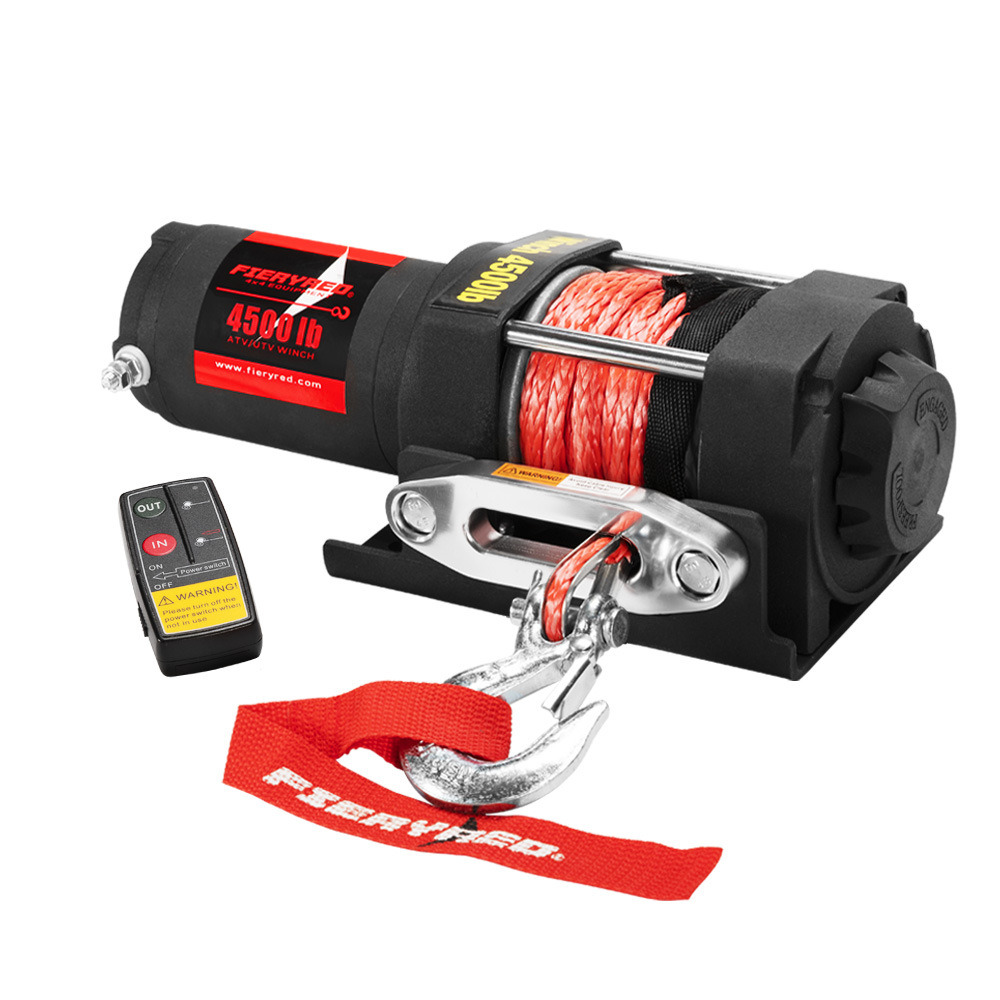 Fieryred 电动绞盘12V 越野车脱困牵引自救绞盘 4500磅电动绞盘