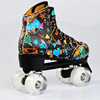 Wear-resistant flashing roller skates on four wheels for adults, wholesale