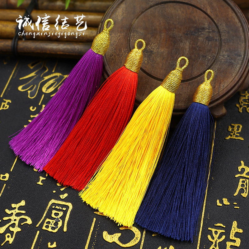 弘潤滌綸合金流蘇流蘇穗8cm拉圈流蘇扇墜書籤吊穗工廠批發中秋節