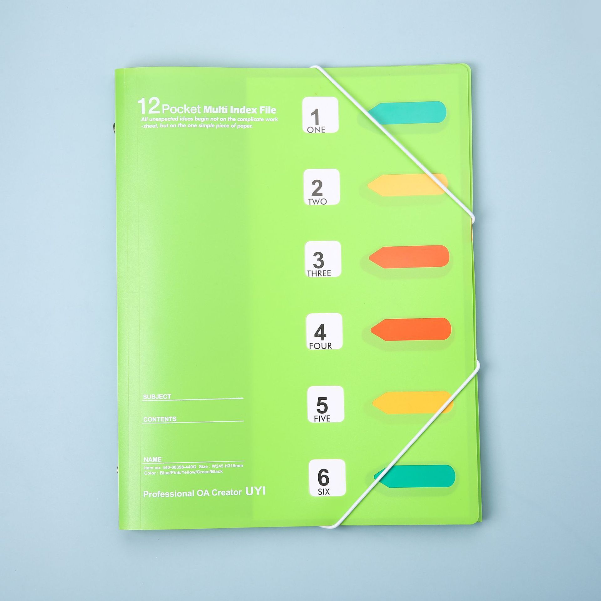 Student A4 test papers storage bag candy color waterproof PP multi -layer pages inserting information album classification folder scroll storage