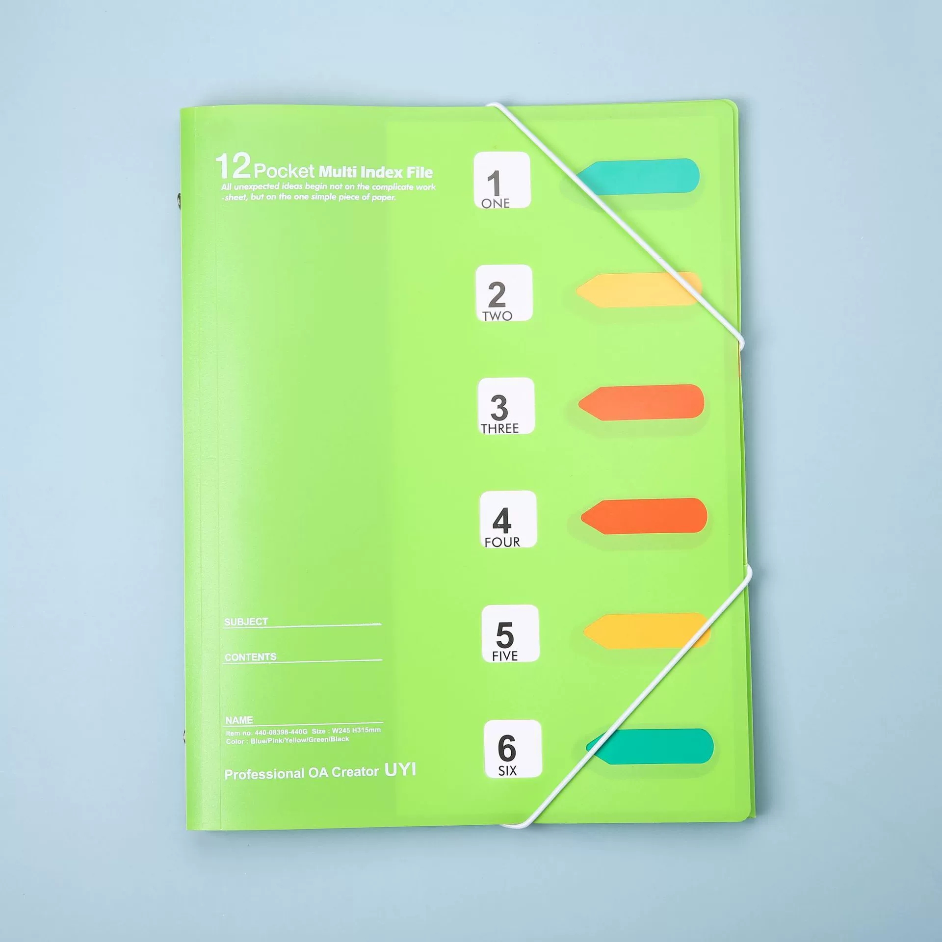 Student A4 test papers storage bag candy color waterproof PP multi -layer pages inserting information album classification folder scroll storage