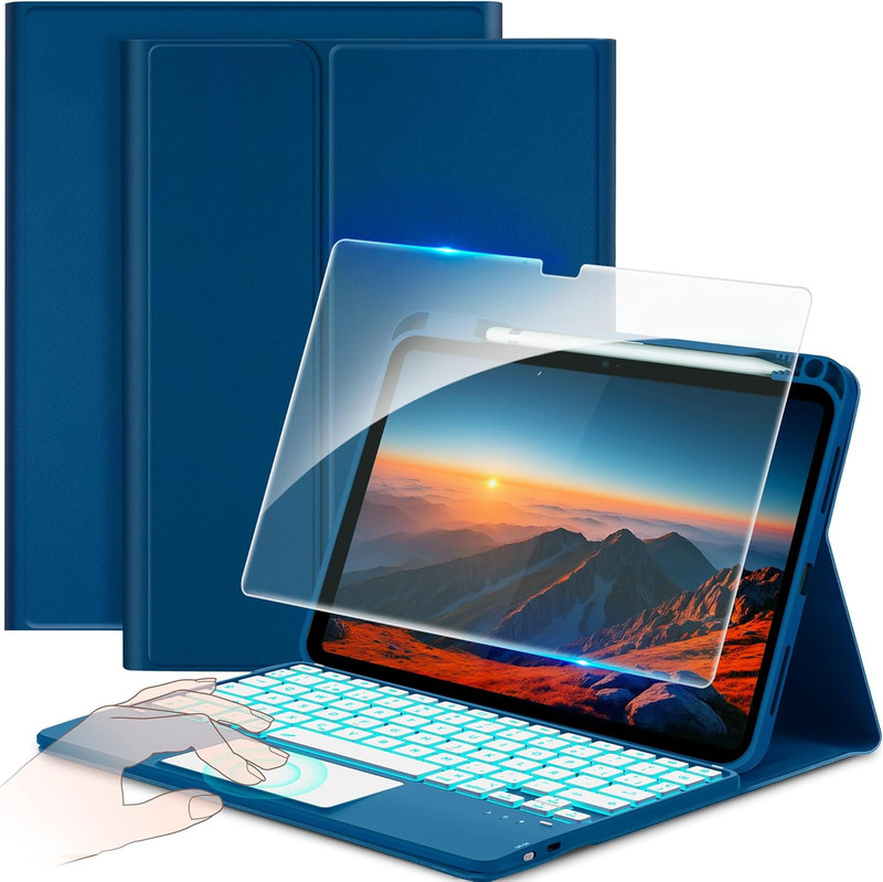 iPad 10th generation tablet protective case A16 Bluetooth keyboard Air 11inch touch-sensitive backlit leather case suitable for cross-border use pro5 iPad 10th generation tablet protective case A16 Bluetooth keyboard Air 11inch touch-sensitive backlit leather case suitable for cross-border use pro5