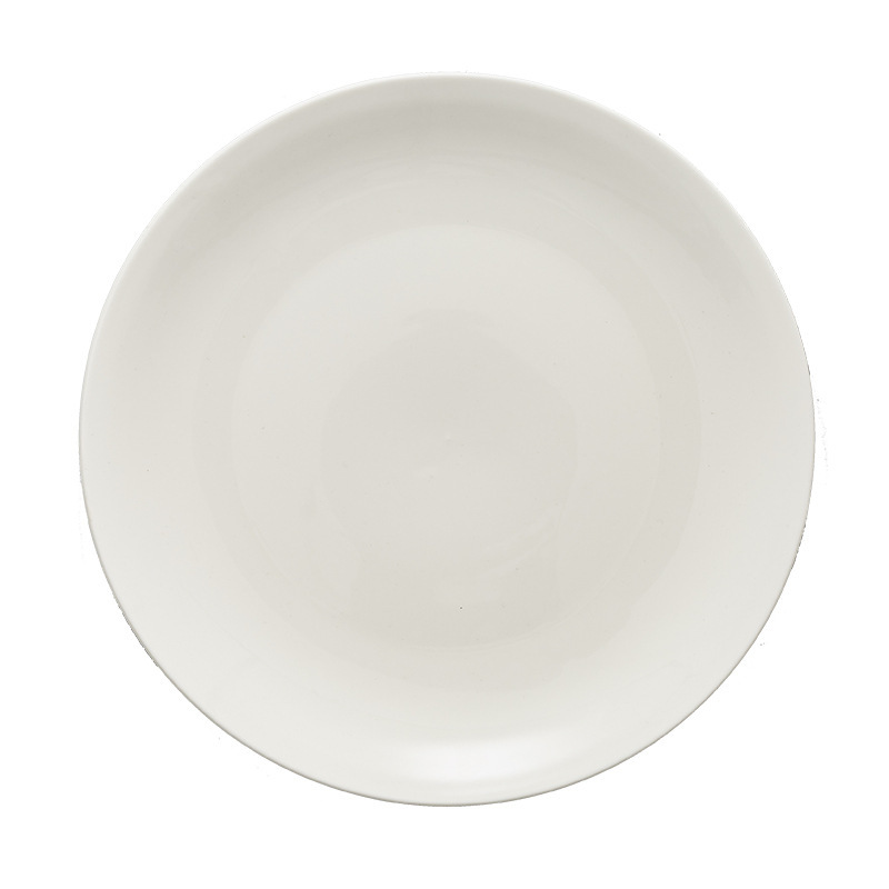 Plato de cerámica Shanxi de envío directo de fábrica, plato de carne occidental grueso blanco redondo, plato de Ceramic