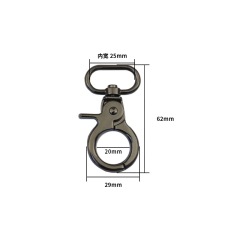 一寸旦尾鈎扣箱包五金配件背包帶掛扣大龍蝦扣加厚狗扣包帶金屬扣