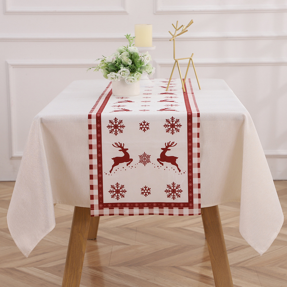 Christmas Classic Style Letter Cloth Holiday Daily Tablecloth display picture 2