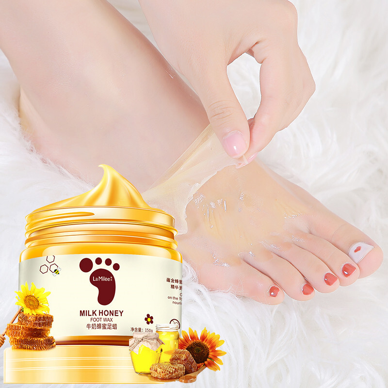 Lai Mei Milk Honey Foot Wax 150g, Ship to Remove Dead Skin, Prevent Dryness and Cracks, Beautify Feet, Soften Skin, Manufacturer Wholesale
