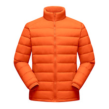 秋冬新款轻薄保暖羽绒服男款无帽立领短款修身显瘦白鸭绒冬季