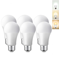 Cross-border LED three-color E14 plastic encapsulated aluminum ball lamp E27 screw-in 220V lamp A80A90A60 constant current drive