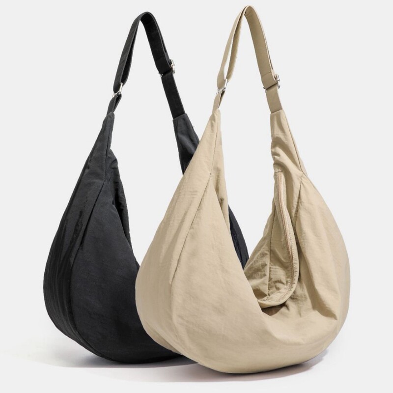 New Korean Style Unisex Large-Capacity Waterproof Nylon Dumpling Bag Ultra-Light Sports Fashion Shoulder Crossbody Bag