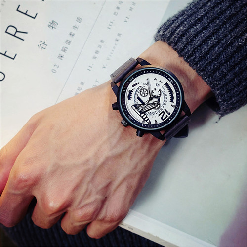 Teenage middle school student watch men's mechanical watch men's fully automatic waterproof quartz watch trendy boys Korean version high school student