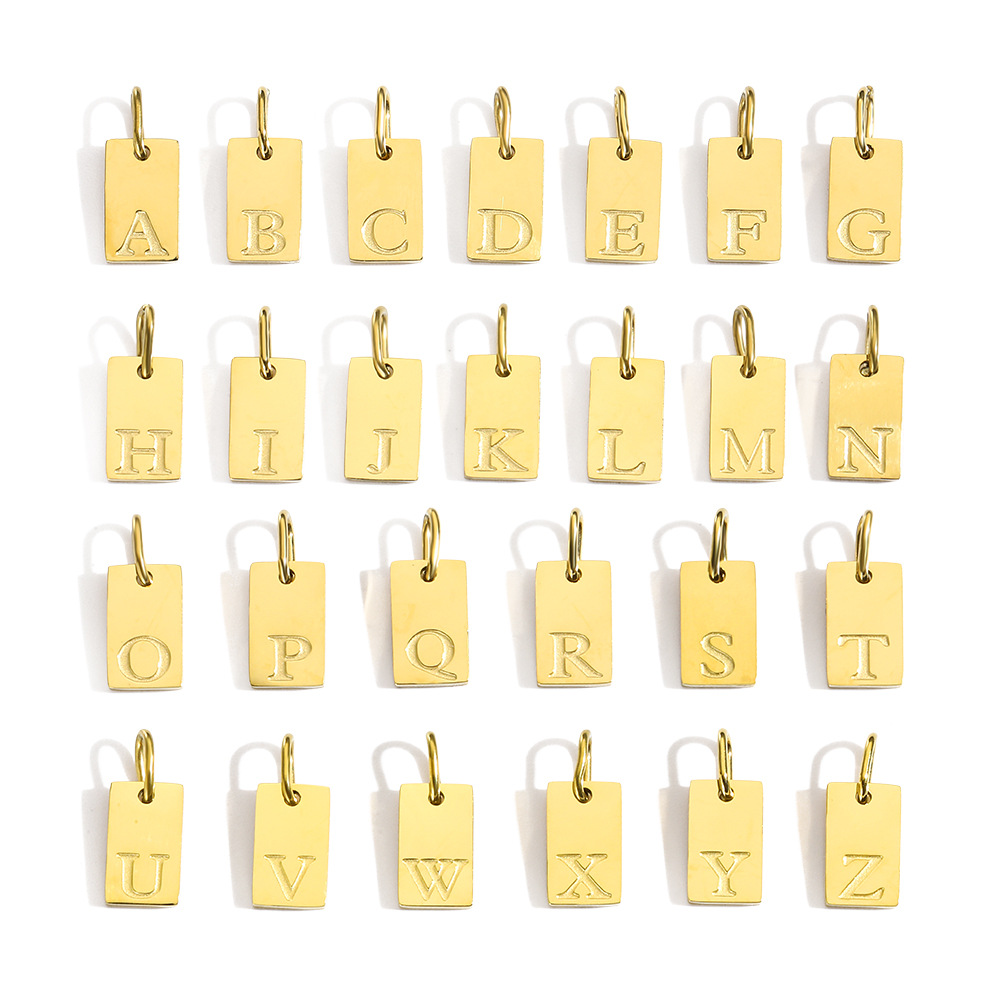 3g Weight Pendant Jewelry Making Type DIY Jewelry Accessories Classification 1 Piece Quantity 316 Stainless Steel Material Letter, Word Pattern Plating Design Simple Style, Classic Style Style 1 Piece 316 Stainless Steel  Letter Word Pendant DIY Jewelry Accessories 5