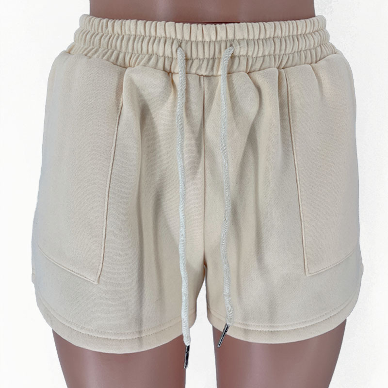 Autumn Winter Solid Color Hooded Pullover Long Sleeve Sweaters Women Clothing Shorts Suit