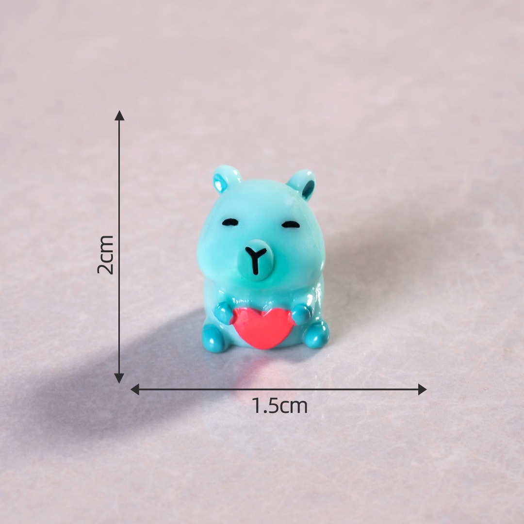 Micro paisaje creativo lindos Dolphin capibara muñeca caja ciega accesorios decoraciones accesorios de escritorio para automóviles