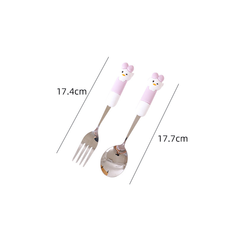 Disney serie Mickey 304 acero inoxidable niños tenedor conjunto de cubiertos caseros de dibujos animados de alto valor pareja