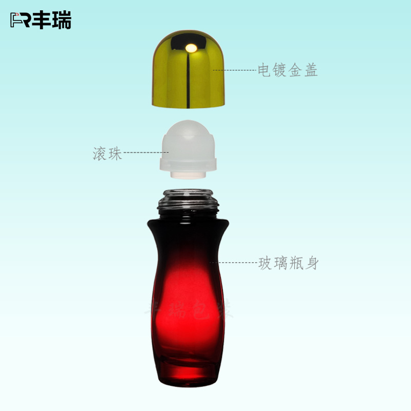 加工可能なボールボトル現物卸売り30mlのボールボトル50mlの汗止め香体露瓶化粧品分注瓶|undefined