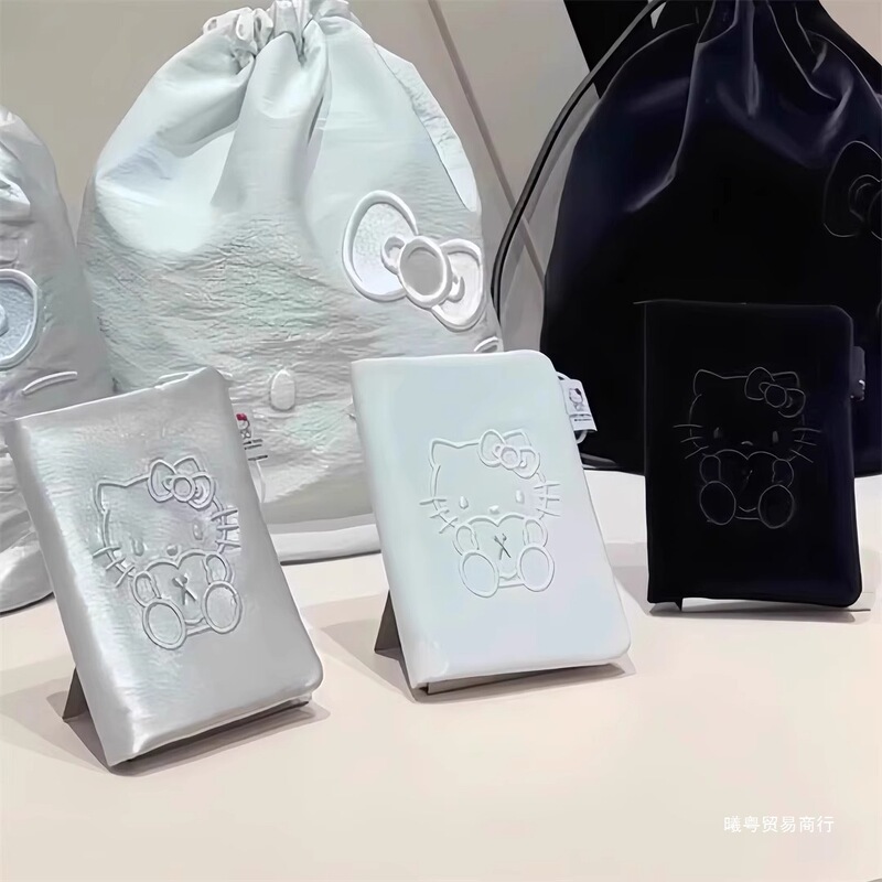 可爱hellokitty银色护照夹多功能卡包出国旅行机票身份证件收纳包|undefined