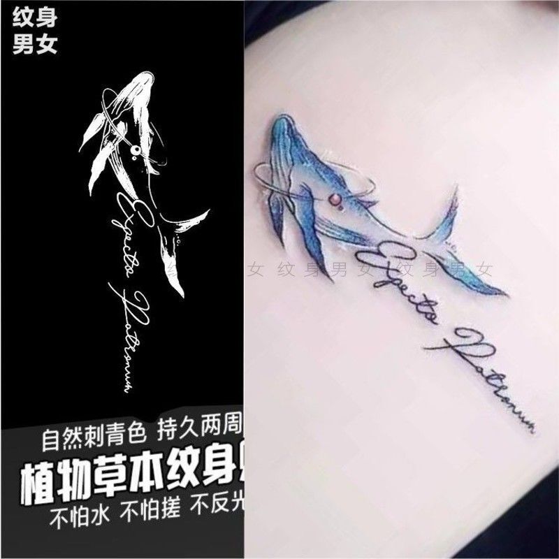 Herbal Juice Tattoo Sticker English Letter Short Sentences Waterproof and Long-lasting Female Thigh Simulation Blue Whale Net Red Tattoo Herbal Juice Tattoo Sticker English Letter Short Sentences Waterproof and Long-lasting Female Thigh Simulation Blue Whale Net Red Tattoo