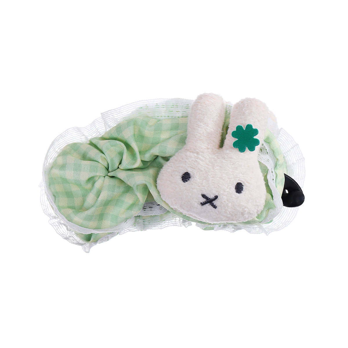 Elegante y encantador punto de onda grande tamaño Miffy conejo gran volumen de cabello más perfumado, cabello en la parte posterior de la cabeza, adornos de cabello de niña