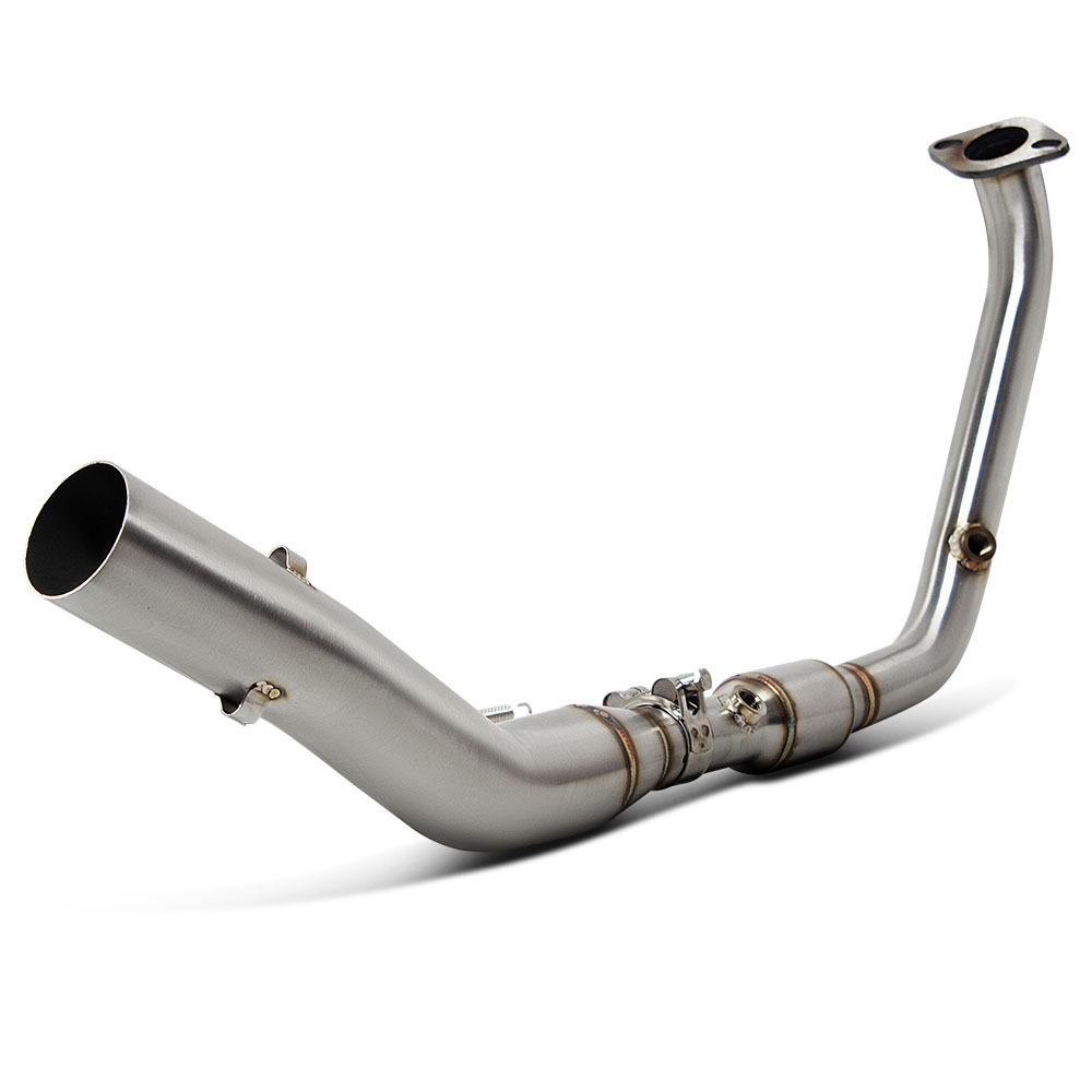 Motorcycle Exhaust Pipe Modification Suitable for Mt15/R15 4V Dual Oxygen Port Stainless Steel Front Section 2017-2024