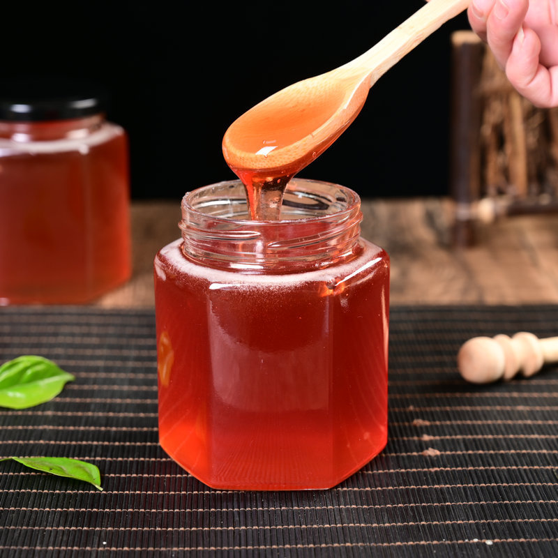 Natural Wild Red Honey, Farm-Produced from Deep Mountains, Mature Multi-Flower Honey, No Additives, Nourishing and Nutritious Liquid Honey