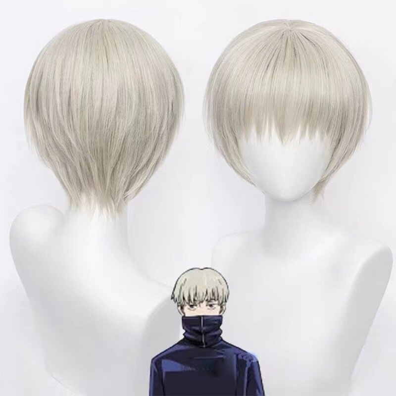 Spell War Dog Spine cosplay Wig Teenage Short Hair Toge Inumaki Spell War Dog Spine cosplay Wig Teenage Short Hair Toge Inumaki