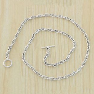 South Korea Dongdaemun S925 Sterling Silver Necklace Pig Nose Ot Buckle Accessible Luxury Niche Women Versatile Autumn and Winter Sweater Chain Elegant