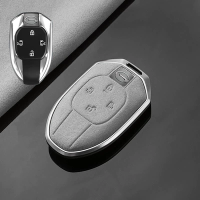 Master gs3 Male gs8 New – Car key bag - trumpchi-c-four-key-tarnish-aluminum-alloy-light-gray-suede-single-shell