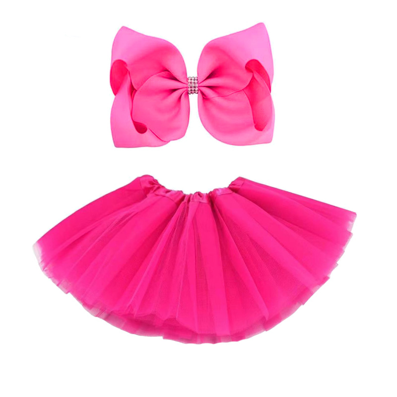 Amazon cinco capas Tutu falda niños más horquilla falda infantil traje accesorios para el cabello princesa vestido joyería caja de regalo al por mayor