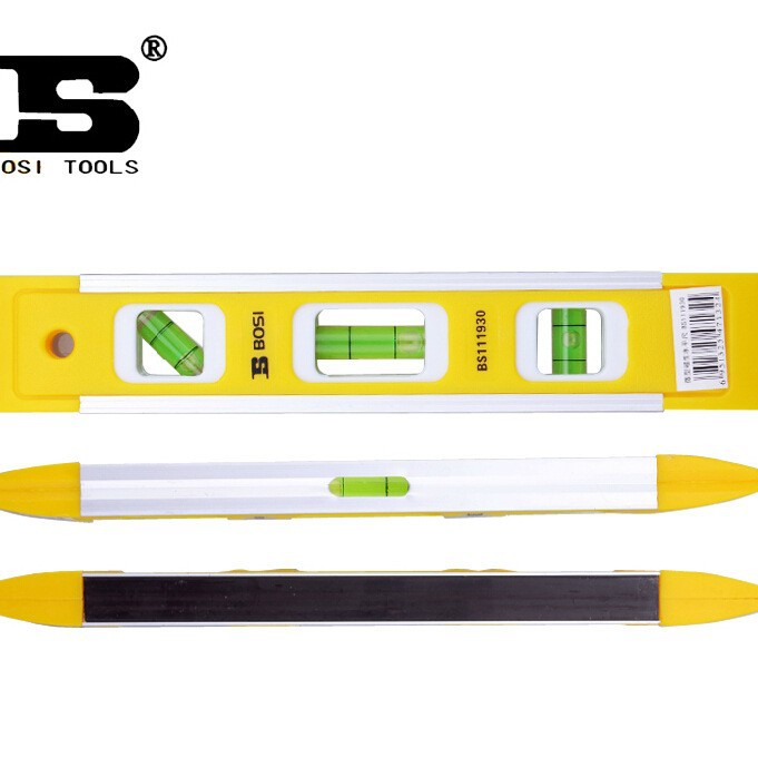 波斯工具 微型磁性水平尺 清晰大圆柱水珠 230MM BS111930