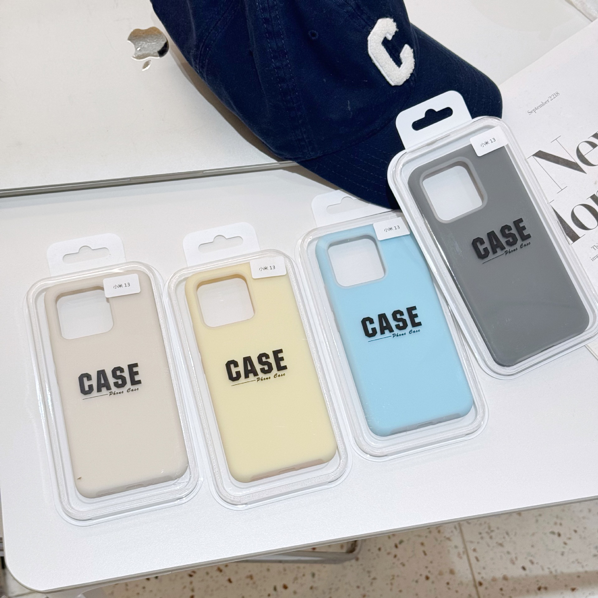 大孔果冻壳简约适用小米15ultra/红米K80PRO手机壳纯色ins肤感