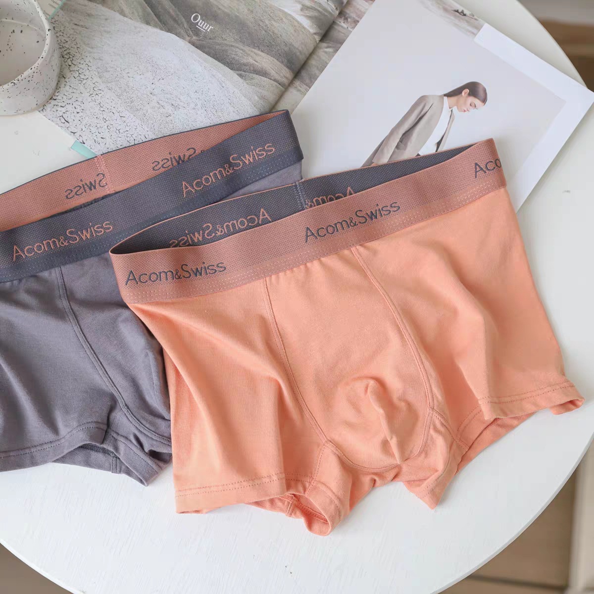 Ropa interior de los hombres algodón más tamaño grafeno antibacteriano entrepierna sin costura boxer ropa interior 260kg usable puro algodón