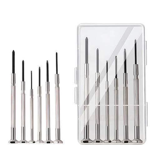 Fine watch repair, home repair, mobile phone and computer 6-piece set, mini cross, one-word household screwdriver set