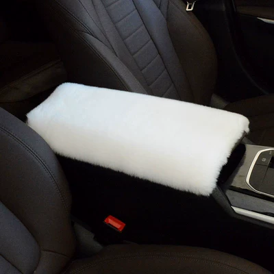 Car Armrest Box Mat Rex Rabbit: Armrest box - white-rectangular