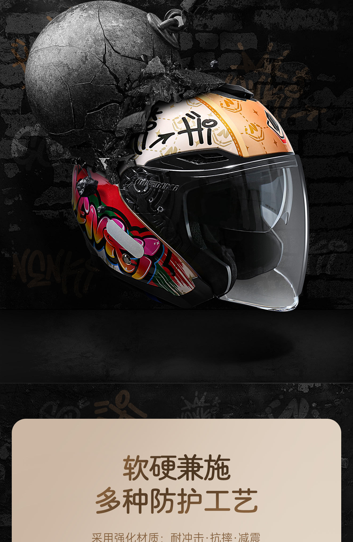 Helmet Motorcycle Female Electric Vehicle Male Motorcycle Retro Cruise Summer Sun Protection Three-Quarter Helmet Half Helmet Upgrade