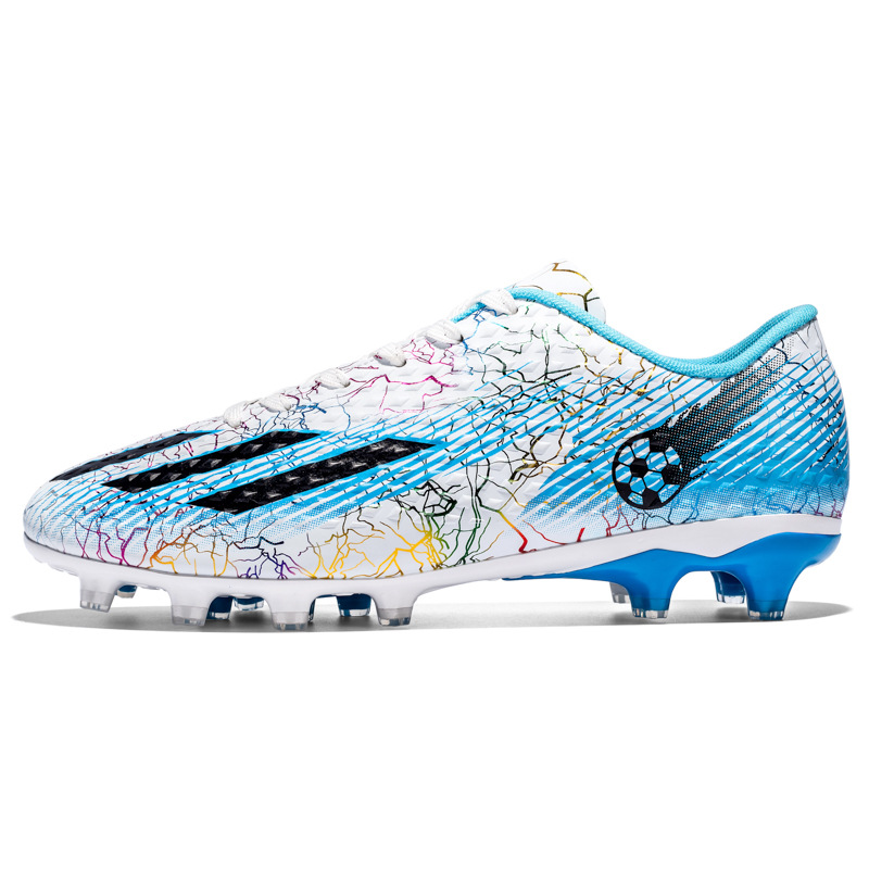 Nuevos zapatos de fútbol Messi transfronterizos al por mayor entrenamiento de entrenamiento de carreras TF largo de clavos jóvenes fábrica directa