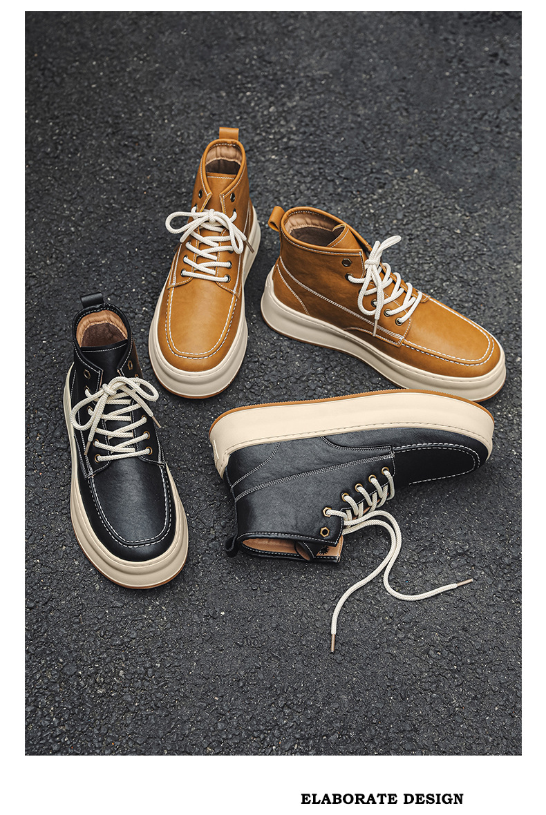 Herren Chukka Boots Aus Echtleder Atmungsaktive Mid Top Freizeitschuhe_voghion.com