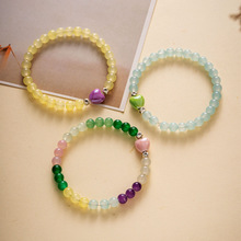 景德镇陶瓷手链全珠手串男女款仿水晶手链女爱心网红直播货源礼物