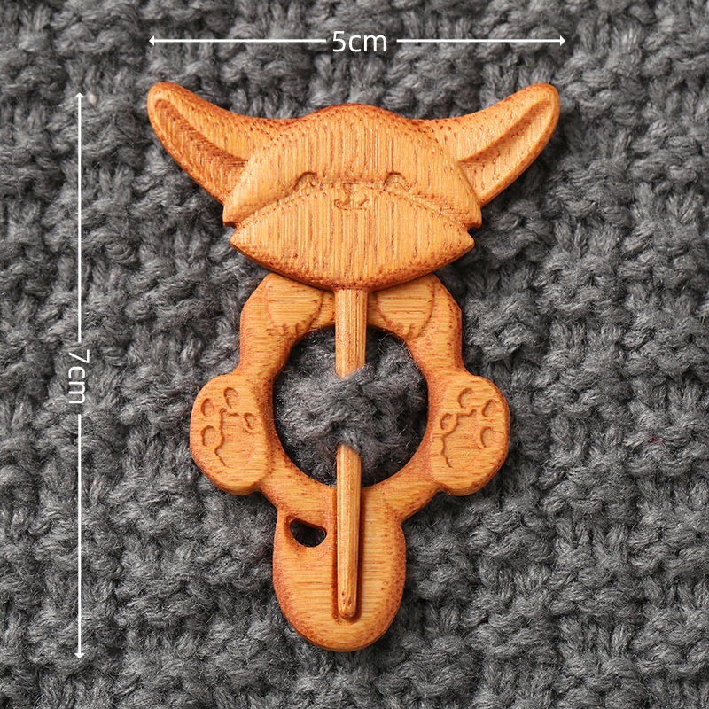 外贸热销Wooden Flower Daisy Pattern Brooch木制胸针送女孩礼物|undefined