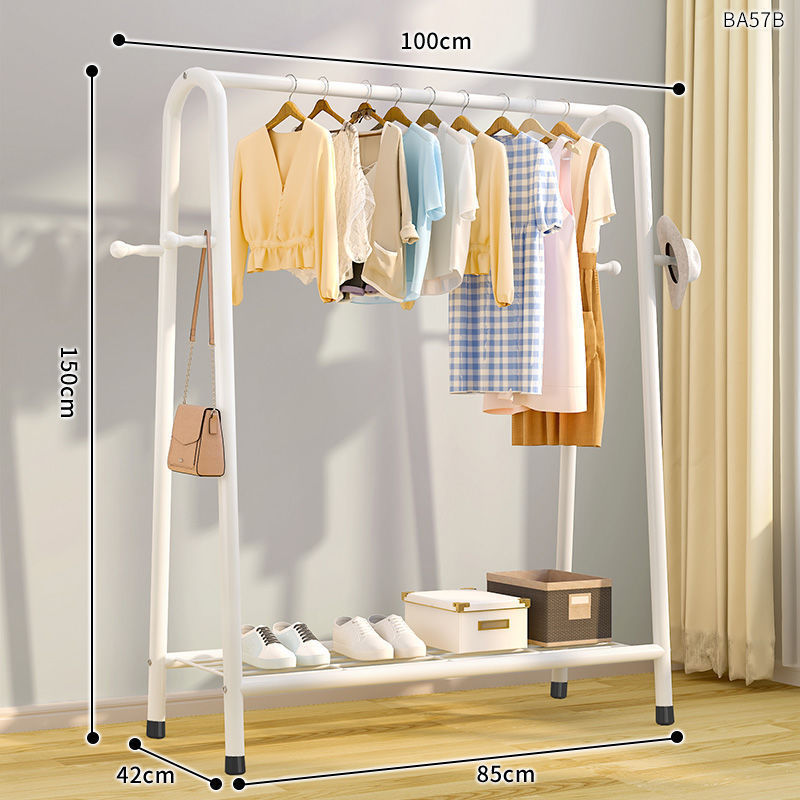 Tendedero, piso, piso, dormitorio, perchero, balcón, perchero, poste de ropa simple para el hogar, estante de ropa para el dormitorio