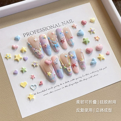 3D Stereo Nail Decoration, Dırnaq bəzəkləri