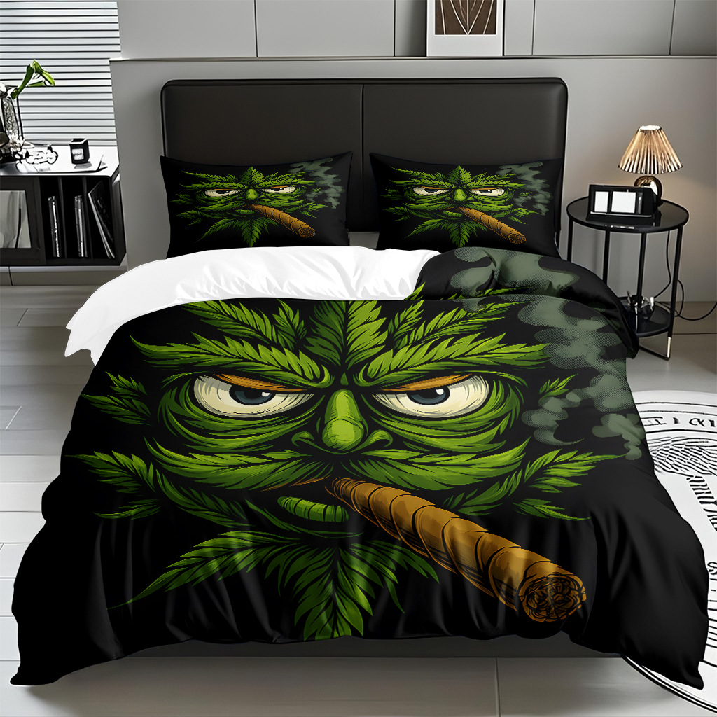 Modo JIT Temu transfronterizo tela doméstica abrasión cubierta hoja de impresión digital set de ropa de cama fábrica directa