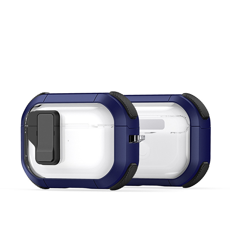 AirpodsPro Bluetooth ヘッドセット保護ケース、AirPods4 半透明ポータブルヘッドセットケース、クロスボーダーに適しています。|undefined