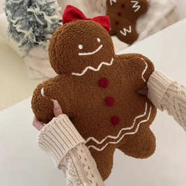 跨境新款 2024 Gingerbread boy and girl christmas毛绒玩具