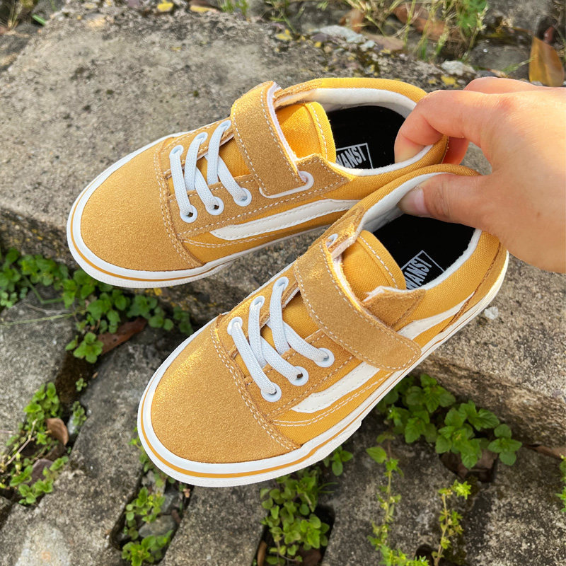 VS zapatos de lona para niños zapatos casuales de baja altura zapatos de skate para niños velcro zapatos deportivos para niños mayores zapatos de skate para niñas otoño