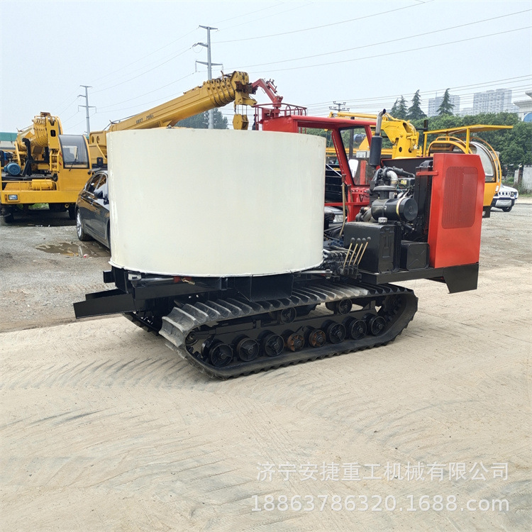 自上料履带平口搅拌车 全功率液压搅拌罐车 泥地混凝土搅拌运输车